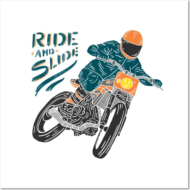 Ride & Slide Wall Art by March Merch Store